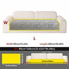 1PC Bohemian Style 3D Three-Dimensional Jacquard Sofa Cushion, Geometric Pattern Shu Mian Rong Autumn/Winter New Seat Pad, Anti-Slip Pet Anti-Dirt Anti-Dust Durable Machine Washable Sofa Protector Cover - Multicolor - View 12