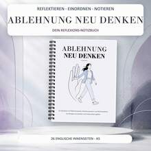 Spiral Notebooks For Rejection Reflection, Ablehnung Neu Denken, German Cover With English Interior, Guided Writing Prompts For Reaction Patterns, Self Worth, Strengths, Affirmations, Support Notes And Weekly Planning - A5 - View 9