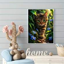 1PC DIY 5D Diamond Painting Kit Cat Pattern - Round Full Diamond Art Mosaic Craft, Home Wall Decor, Unframed - No Frame - View 3