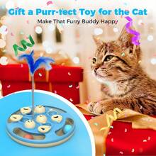 1pc 3-In-1 Cat Puzzle Feeder Toy, Blue, Pet Slow Feeding Bowl, Multi-Layer Boredom Relief Foraging Plate, PP Material Anti-Choke Interactive Training Toy For Cats - View 8