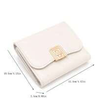 Women's Short Wallet 2026 New European And American Fashion Minimalist Multi-Function Folding Student Coin Purse - Beige - View 2