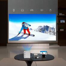 Dam Video Projector For Kids, With HDMI And USB Inputs. Resolution Compatible HD1080P. - Blue - View 3
