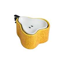 1 bộ đĩa gốm hình quả lê sáng tạo kèm hộp đựng, đĩa chia ngăn đựng gia vị hình quả lê tinh xảo thu hút, phù hợp trang trí nhà cửa, đĩa chấm bàn ăn bếp, đĩa đựng đồ ăn vặt bàn cà phê phòng khách, đĩa tráng miệng trà chiều, quà tặng - Nhiều màu - Xem 13