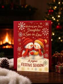6/2pcs/Set Humor Santa Christmas Greeting Card With Envelope - Amusing Raunchy Santa Text Card For Christmas Occasions, Sending Edgy Holiday Greetings, Great For Buddies & Adults - Christmas Snowman Style - View 9