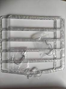 1/2‑Pcs Claw Clip Storage Holder, 5‑Compartment Design Hair Accessory Organizer For Women, Simple Transparent Hanging No‑Assembly Rack, For Storing Hair Bands, Hair Clips, Hair Hoops & Hair Decorations - Clear - View 10