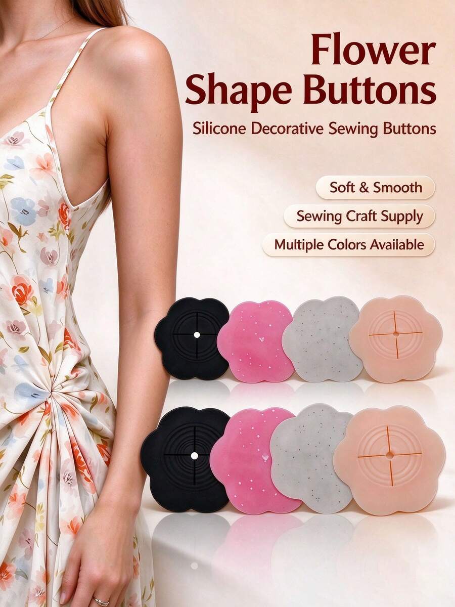 9/6/2pcs Women's Multi-Function Clothing Buttons, Suitable For Short Sleeve Shirts Or Skirt Waist Decoration - Multi-color - View 1