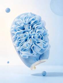 2-In-1 Bath Glove With Exfoliating And Foaming Mesh, One Side For Dead Skin Removal And Other Side For Rich Foam, All-In-One Bath Sponge Glove, Suitable For Home Shower, Blue For Men, Pink For Women, Double-Sided Cleaning, Practical Bathroom Essential - View 10