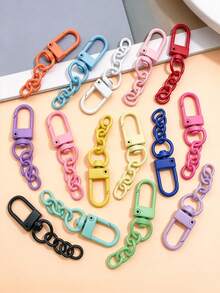 20/40pcs Colorful Lobster Clasp Keychain Accessories, Colorful Metal Swivel Snap Hooks With Key Rings, DIY Handmade Jewelry Accessories - Keychain - View 4