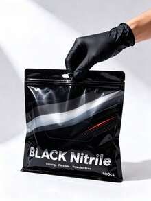 Powder-Free Black Disposable Nitrile Gloves - Suitable For Nail Salons, Powder-Free, Latex-Free, Ambidextrous, Special Textured Fingertip Design, Suitable For Dishwashing, Food Processing And Other Tasks. These Gloves Have Excellent Protective Performance, Very Suitable For Cleaners, Dishwashers And Various Cleaning Professionals - Black - View 9