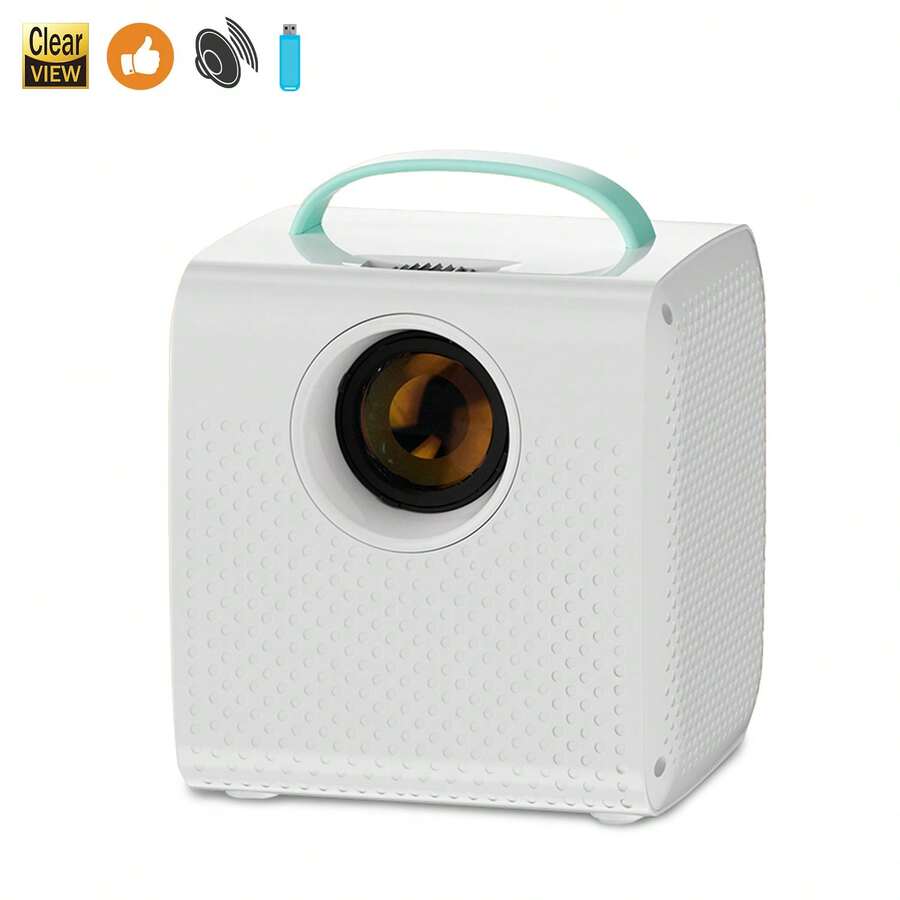 Dam Video Projector For Kids, With HDMI And USB Inputs. Resolution Compatible HD1080P. - Blue - View 1