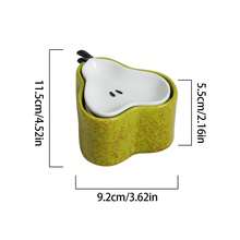 1 bộ đĩa gốm hình quả lê sáng tạo kèm hộp đựng, đĩa chia ngăn đựng gia vị hình quả lê tinh xảo thu hút, phù hợp trang trí nhà cửa, đĩa chấm bàn ăn bếp, đĩa đựng đồ ăn vặt bàn cà phê phòng khách, đĩa tráng miệng trà chiều, quà tặng - Nhiều màu - Xem 6
