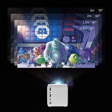 Dam Video Projector For Kids, With HDMI And USB Inputs. Resolution Compatible HD1080P. - Blue - View 5