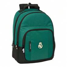 Real Madrid Double School Backpack 2nd Kit 26/27, Adaptable To Trolley, 2 Main Compartments With Zipper, Padded Back And Shoulder Straps - Double Backpack - View 2