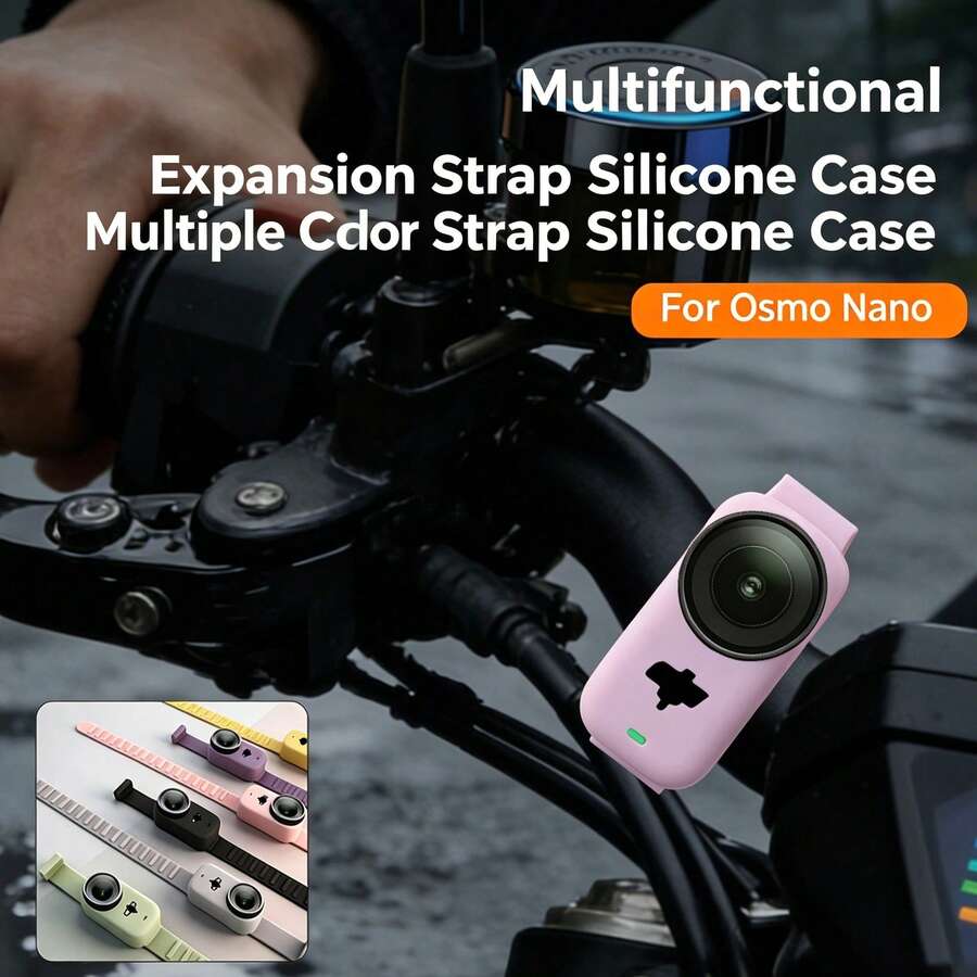 Compatible With Osmo Nano All-In-One Silicone Wrist Strap, High Elasticity Adjustable Band, Outdoor Cycling Handheld Shooting Anti-Loss Protective Case, Anti-Stretch Non-Deforming Multi-Color Wrist Strap