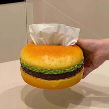 Hamburger Tissue Box, Creative Tissue Box, Living Room Tissue Box, Home Tissue Box, Fun Decor, Bathroom Decor, Bathroom Storage, Autumn Decor, Back To School, Bathroom Accessories, Squishy, Stocking Fillers, Personalized Gift, Travel Essential, Kitchen Organizer Storage, Birthday Decorations, Christmas - Multicolor - View 9