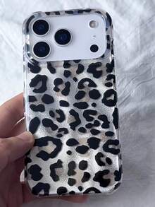 1pc Water Ripple Black Leopard Print Apple Phone Case Suitable For 17PROMAX Fresh Style Protective Cover IPhone16/15PRO/16 Pro/16 Pro Max/15/15 Pro/15 Pro Max/14/14 Pro/14 Pro Max/13/13 Pro/13 Pro Max - Multicolor - View 7