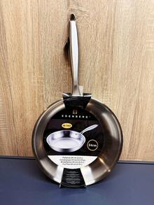 Edenberg 304 Stainless Steel Frying Pan With Textured Uncoated Surface And Tri-Ply Induction Base, 22–30 Cm - View 12