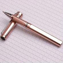 8pcs Metallic Texture Neutral Pens, Clear And Smooth Writing, 0.5mm Tip, Suitable For High-End Business Meetings, Office And School Supplies - Metal Texture - View 7
