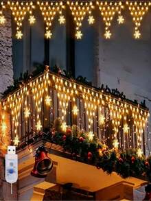 Outdoor Waterproof Christmas LED Lights, Inverted Triangle Fishing Net ...