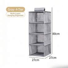 Multi-Layer Hanging Storage Bag For Home, Multi-Layer Fabric Storage ...
