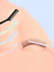 Eyebrow Comb Eyelash Comb Portable Mini Comb, Makeup Mini Tool, Dual-Use Eyebrow And Eyelash Comb, Eyelash Tool Eyelash Comb, Eyelash Grooming, Eyebrow Trimming, Hair Care - Multicolor - View 2