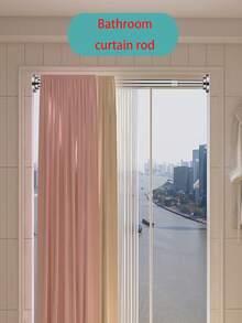 No-Drill Telescopic Rod, Multi-Function Shower Curtain Rod, Heavy-Duty Drying Rack, Towel Bar, Door Curtain Rod, Wardrobe Support Rod, Storage Rod, Suitable For Kitchen, Bathroom, Bedroom, Balcony - A - View 6