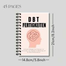 Spiral Notebooks, DBT Skills Journal In German, Mindfulness, Emotion Regulation, Distress Tolerance, Communication, And Self-Reflection. - A5 - View 2