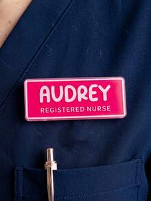 1/2/3pcs Personalized Name Badge, Customized Acrylic Name Plate, Nurse Magnetic ID Badge, Teacher Name Tag, Business Name Badge - Multicolor - View 5