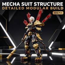 Dark Monkey King Mecha Assembly Model, 1010 Pieces Adult Collector Grade Building Block Set, Includes Armor, Staff, Movable Joints And Back Details, Suitable For Halloween, Christmas, Thanksgiving And Birthday Gifts, For Hobby Collectors - Mythical - View 2