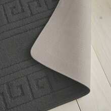 GC Gaveno Cavailia 2PCS Greek Key Bath Mat Set, Soft Absorbent Bathroom Rugs, Non-Slip Floor Mats, Comfortable Plush Bath Rugs For Bathroom, 50x80cm & 50x40cm - Dark Grey - View 3