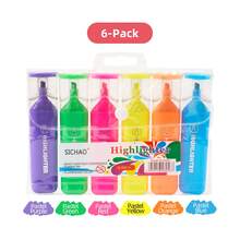 1pc Glitter Highlighter Pen, Sparkly Iridescent Galaxy Sand Fluorescent Marker For Journaling, Note Taking, Coloring & Drawing Back To School - Glitter Highlighter - View 16