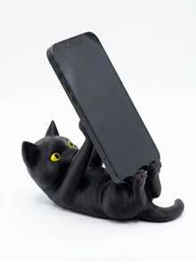 5pcs Cat Shaped Desktop Phone Holder Cute Black Cat Phone Stand Desktop Decoration - Multiple Styles - View 6