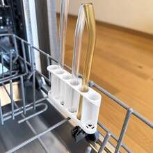 1pc Dishwasher Straw Holder, Home Glass Straw Cleaning Rack, Dishwasher Compatible Draining Accessory - Multicolor - View 2