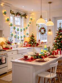 Christmas Tree String Lights, Cute Mini Christmas Tree LED Lights, Battery Powered, Suitable For Children's Bedroom Tent, Window, Living Room, Christmas Tree, Fireplace Indoor Decoration, Christmas Holiday Home Party Decoration, Ideal Christmas Gift - Multicolor - View 3