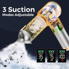 4-In-1 Car Vacuum Handheld Cordless Vacuum Cleaner 3-Speed Suction Modes Adjustable Portable Mini Cordless Cleaner 16000PA High Power Strong Suction, USB Rechargeable, Durable Design, Quick Dust Removal, Compact And Portable.11.1V 2000mAh - Cordless - One-click Dust Disposal - View 3