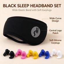 1 Set Sleep Soundproof Eye Mask + Earplugs, Adjustable Hook And Ring Eye Mask, Multi-Functional Eye Mask And Ear Muffs With Earplugs, No Pressure Restriction On Ears Noise Blocking, Adjustable Sports Headband, Cold Protection, Suitable For Year-Round Sleep, Napping And Night Use. Suitable For Bedroom, Travel, Office, School And Outdoor Activities Winter Accessories, Multiple Colors Available, Sleep Mask, Eye Mask, Pink Eye Mask - Multicolor - View 6