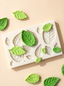 Rose Flower Leaves Making, Mini Fondant Leaf Shape Molds Silicone Nonstick For Cake Decoration Chocolate Candy Small Tiny Leaves Baking Moulds Sheet Mat - Light Grey - View 2