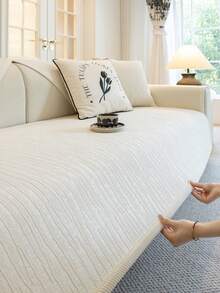 1PC Minimalist Style Chenille Four-Season Universal Anti-Slip Sofa Cushion, Anti-Slip Pet Anti-Dirt Seat Pad, Suitable For 1-4 Seater Sofa Decoration And Protection, Machine Washable - Multicolor - View 3