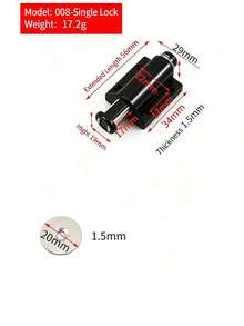 Push-To-Open Door Latch, Single Door Soft-Close Magnetic Touch Lock, Handle-Free, Suitable For Cabinet And Wardrobe Doors - 008-single Door - View 7