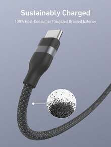 1 buah, Kabel Pengisian Daya Ultra Cepat 240W Ramah Kulit dengan Jalinan, Kabel Pengisian Daya Tipe-C ke Tipe-C, Kompatibel dengan iPhone 18/17/16 Pro Max/15 Pro/Pro, Kompatibel dengan Seri , Cocok untuk Berbagai Perangkat seperti Ponsel/Tablet/Laptop/Headphone, Kabel Pengisian Daya Ponsel Portabel - MultiWarna - View 5
