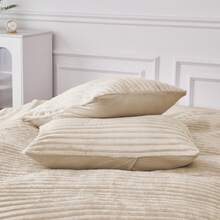 Super Snuggle Soft Rabbit Faux Fur Duvet Cover Set Home Décor Decoration Bedding Bedroom - Beige - View 4