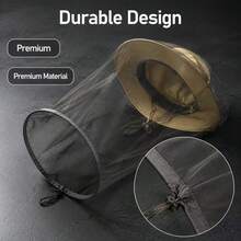 1pc Extra Large And Exceptionally Long Mosquito Net, Made Of High-Quality Material With Ultra-Fine Mesh, Effectively Blocks Insects Including Face Shield. This Soft And Durable Mosquito Net Is Designed For Protection Against Tiny Mosquitoes, Suitable For Outdoor Fishing, Night Fishing Cap, Breathable Sun Hat For Men And Women, Essential For Summer, Fishing Must-Have, Fits Most Hats Safely - Easy To Clean And Maintain - Perfect For Camping, Hiking - Multicolor - View 11