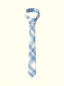Popjeli 1pc Women Casual Plaid Striped Pattern Necktie, Suitable For Dating, School, Outings, And Photo Shoots, All Seasons For Dress For Christmas Decor - Multicolor - View 18