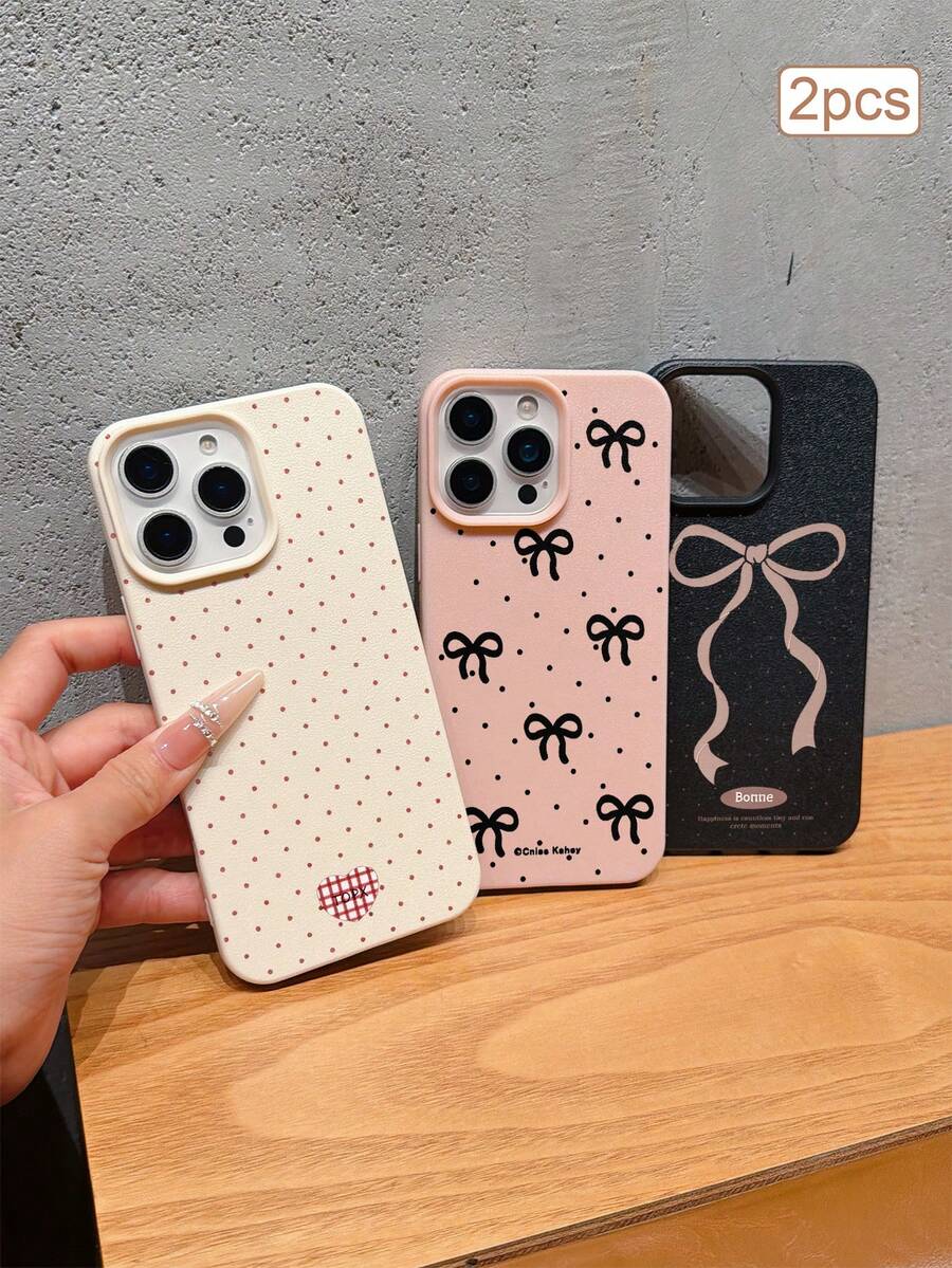 3件裝彩色印花元素 TPU 防震全包覆手機殼 精準保護套 適用於 Apple 11/12/13/14/15/16/17 Pro Max - 彩色 - 查看 1