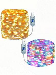 100 Led 10M Plastic String Light, Funny Extendable Decorative Light For Home-Home Decoration-Christmas Decoration-House Decoration-Christmas Gift - A - View 4