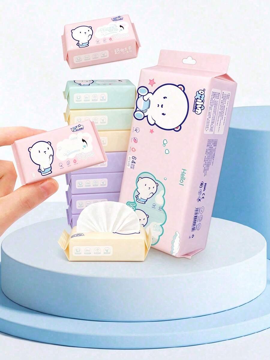 8pcs/1pack Mini Portable Shoe Wiping Wipes, Clothing Cleaning Wipes, Shoe Cleaning Wipes, Used For Daily Item Cleaning (Outer Packaging Style Random) - Multicolor - View 1