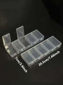 Large Single-Opening Multi-Compartment Connected Tool Storage Box - Suitable For Jewelry, Beads Packaging, Rectangular Storage Box For Rings, Earrings, Necklaces, Desktop Storage Box, Beads, Fishing Tackle Plastic Box, Classified Storage And Fishing Tackle Storage, With Independent Flip Lid Design - Multicolor - View 6