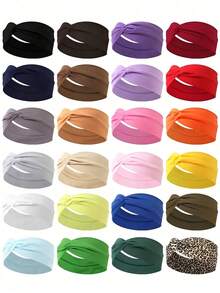 24pcs/10pcs Women's Sports Yoga Headbands - Multicolor - View 5