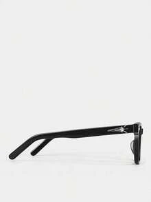 1 Pair Fashion Casual Personalized Star-Design Decorative Glasses With Black Frames And Solid-Color Lenses - Clear - View 3
