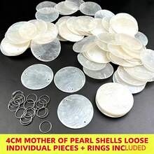 50-200pcs Natural Shell Mica Flakes Set, Translucent Oval Shape With Hanging Hole, Dyeable, Suitable For DIY Wind Chime Accessories, Wedding Party Decoration, Room Decoration, Bedroom Decoration And Home Decor - Multicolor - View 9